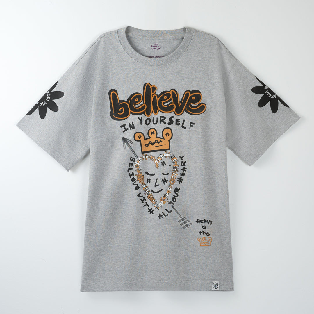 Vic Garcia - Believe In Yourself Tee - Grey