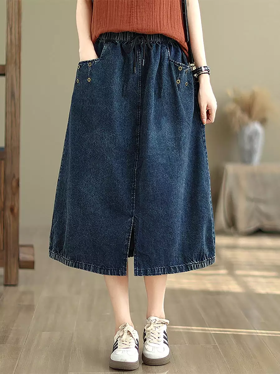 Women Summer Casual Denim Skirt KL1036