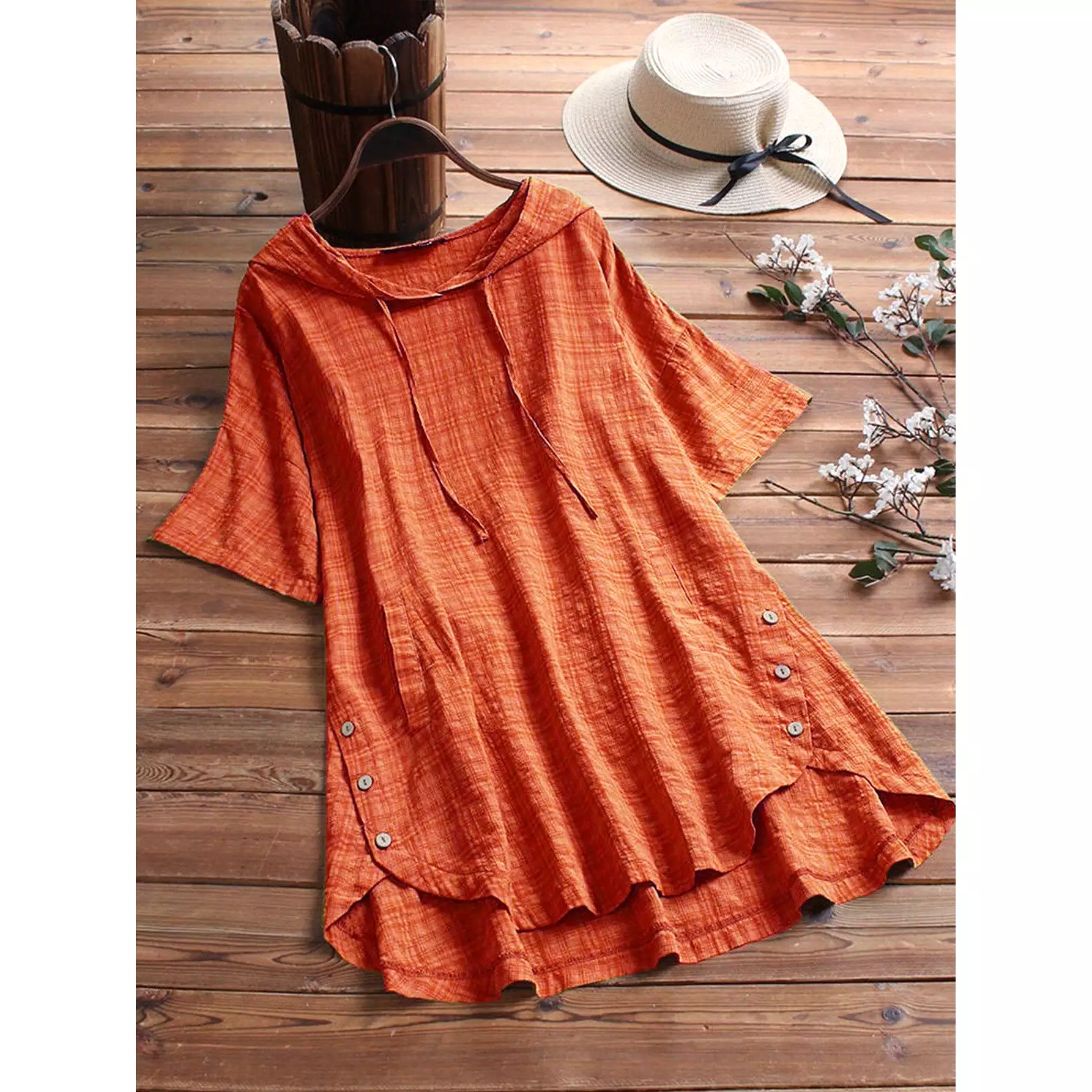 women's summer short-sleeved round neck shirt