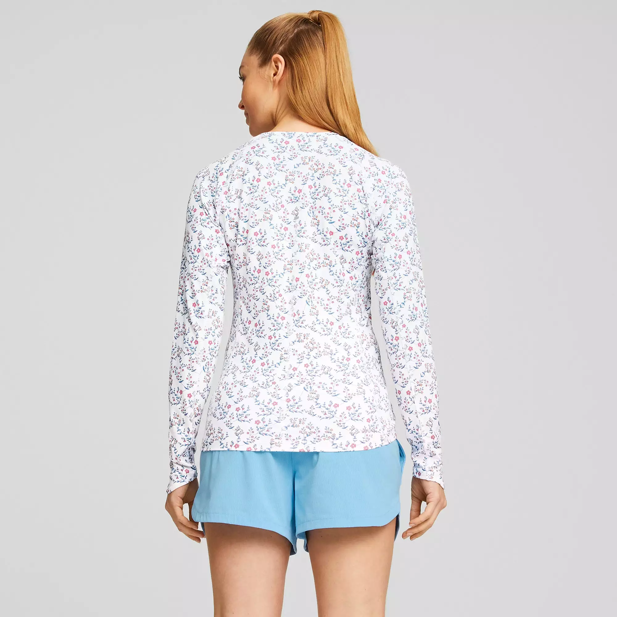 Women's YouV Micro Floral Crew Golf Shirt