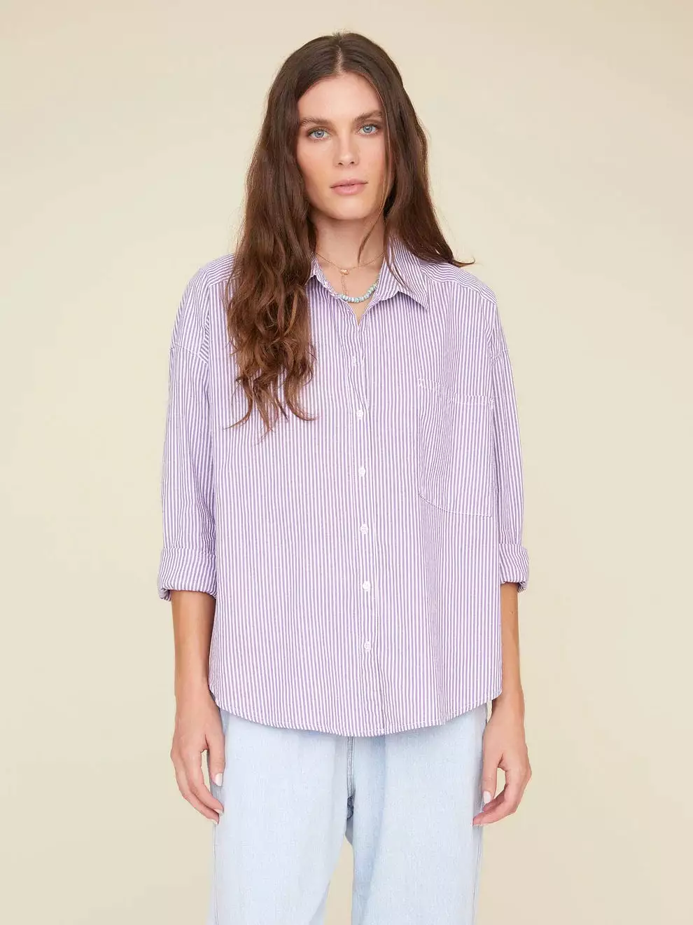 XIRENA Plum Stripe Jordy Shirt