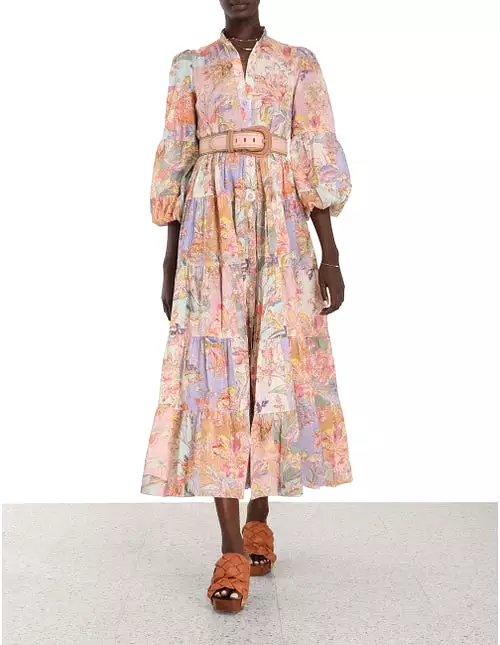 ZIMMERMANN Cira Tiered Shirt Dress