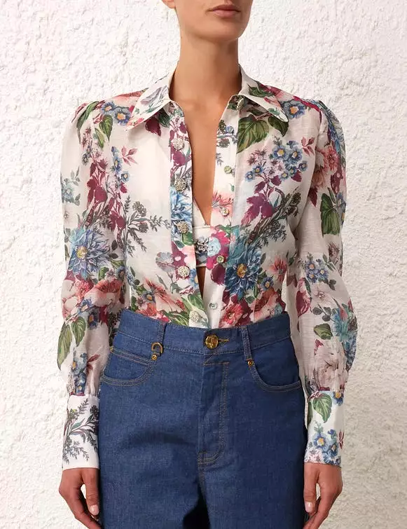 ZIMMERMANN Matchmaker Floral Body Shirt